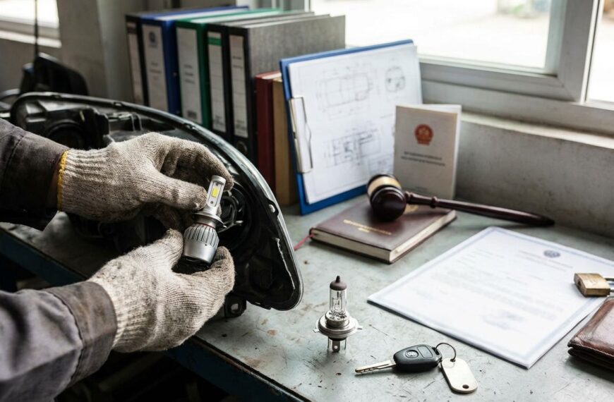 Retrofit LED zamiast halogenów – przepisy, legalność i ryzyko utraty dowodu