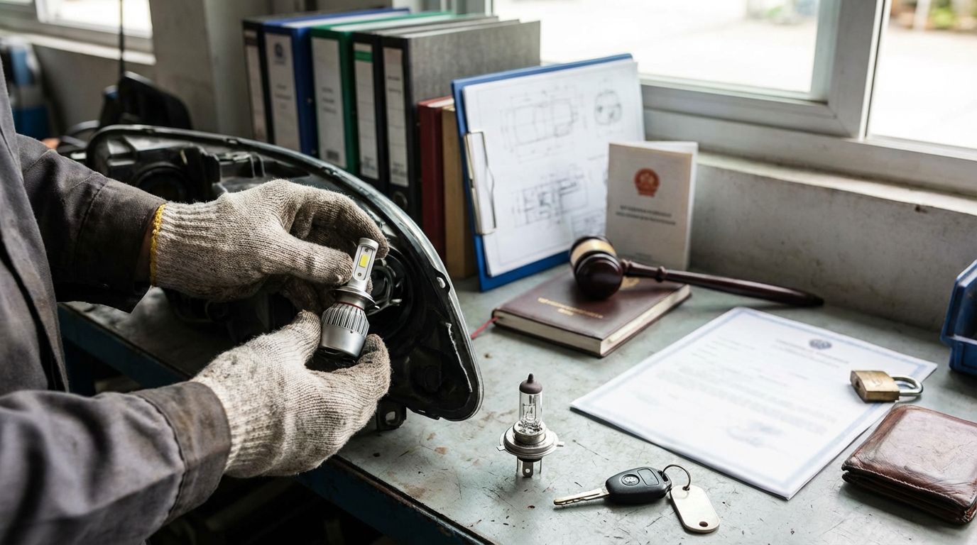 Retrofit LED zamiast halogenów – przepisy, legalność i ryzyko utraty dowodu